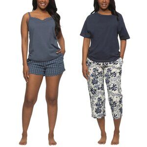 NWT - Felina Women's Blue 4-piece PJ Set – Size XS